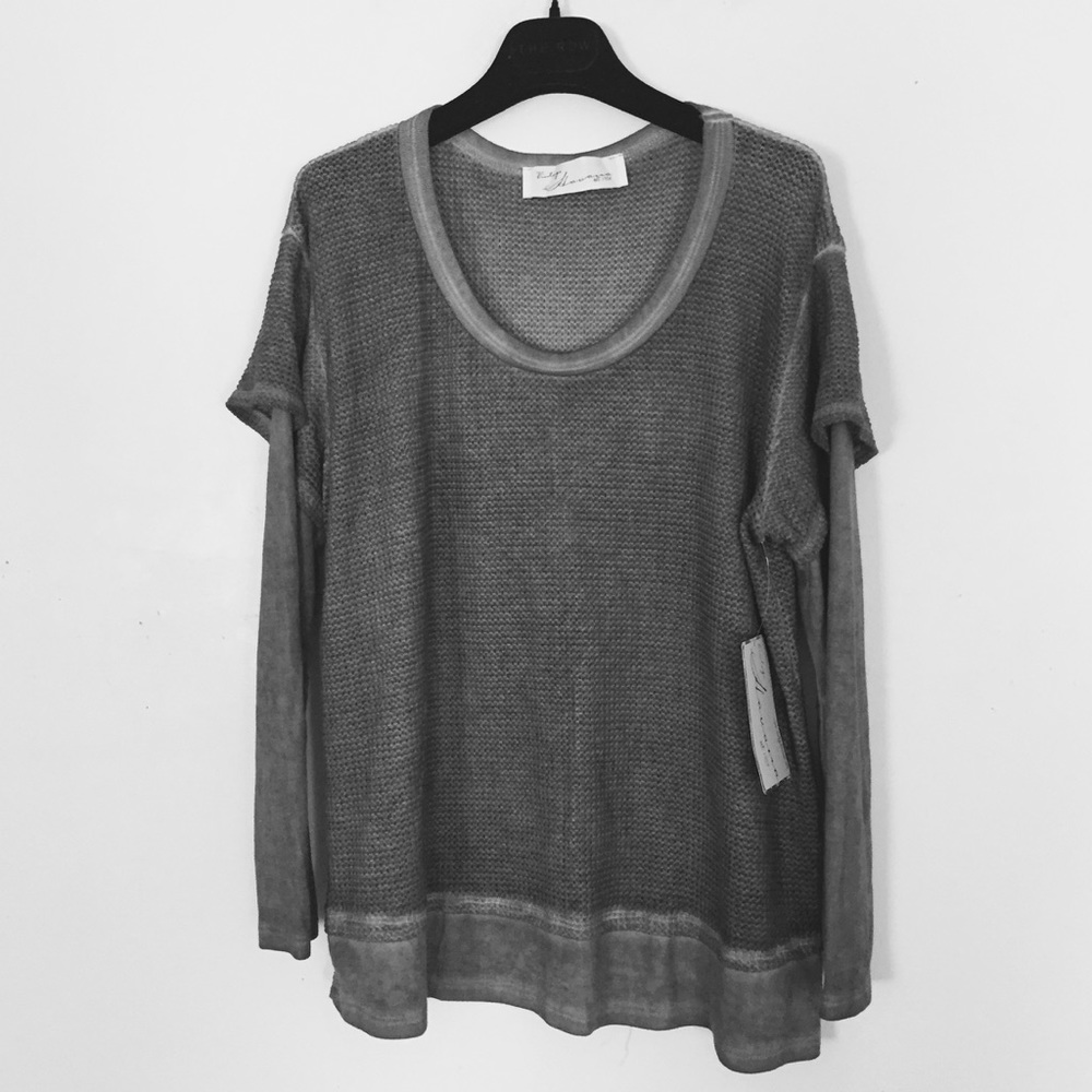 Vintage Havana Waffle Knit Tee - Picture 3 of 6